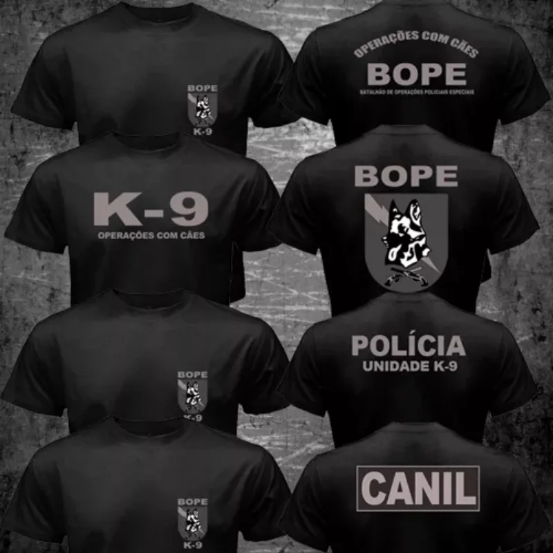 

Бразилия SWAT BOPE Спецназ Jingcha K-9 Canil Force футболка с коротким рукавом Мужская одежда Harajuku Мужская футболка