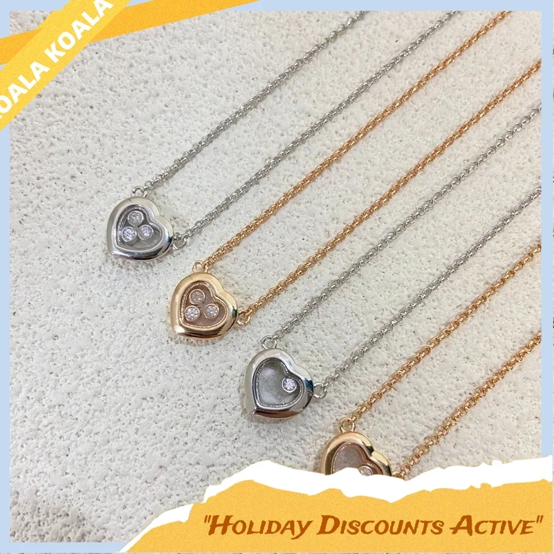 

Fashion Luxury 2025 S925 Smooth Dynamic Heart Shaped Necklace Exquisite Elegant Party Workplace Versatile Jewelry - Holiday Gift