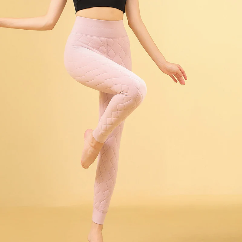 Leggings caldi gonfi resistenti al freddo autunno inverno Leggings caldi dimagranti attillati in vita da donna per donna Collant caldi antivento addensati