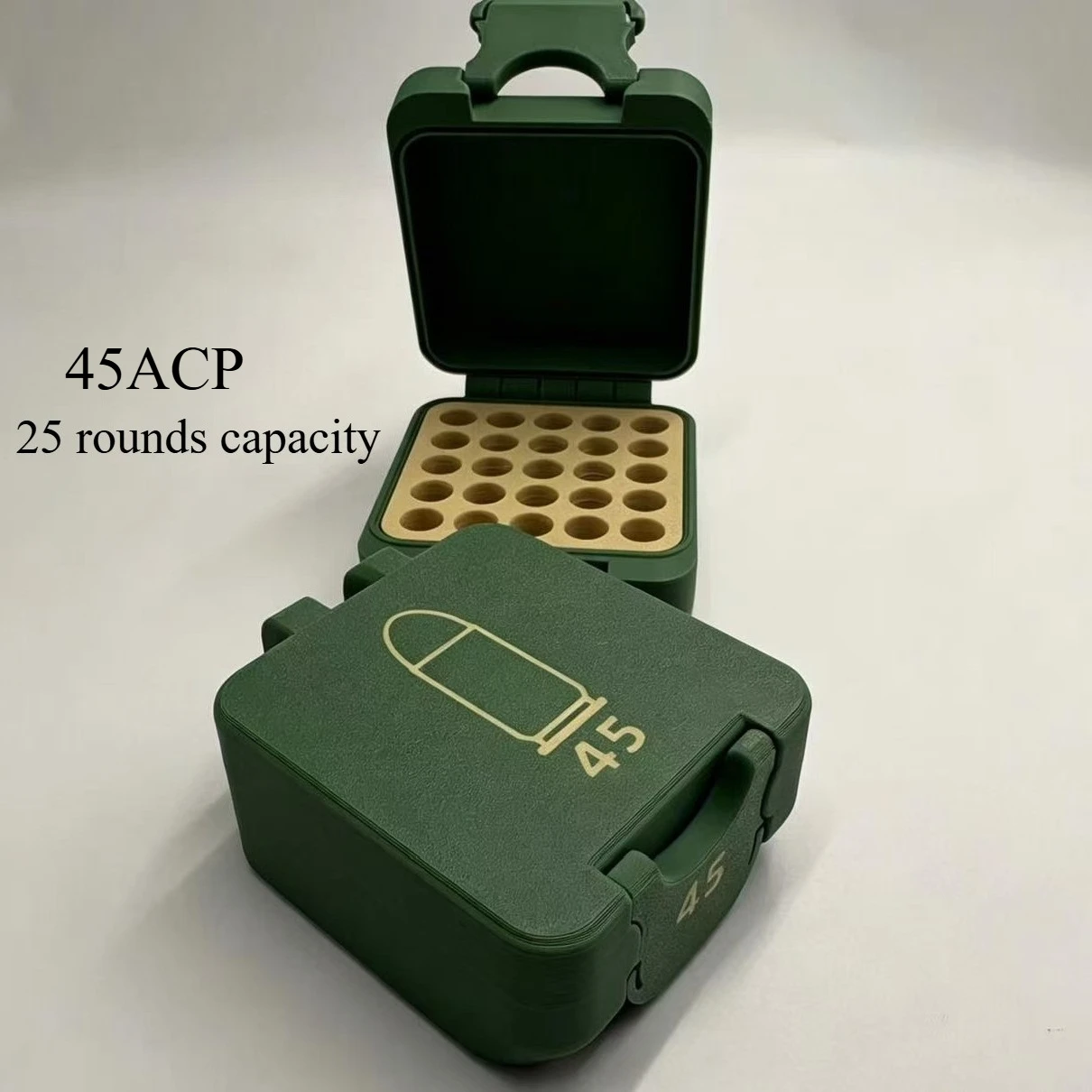 Caja de almacenamiento de municiones portátil impresa en 3D de varios calibres (.40 S&W / .44 Magnum / .45 ACP/.308) Micro. Caja de 22LR 9mm