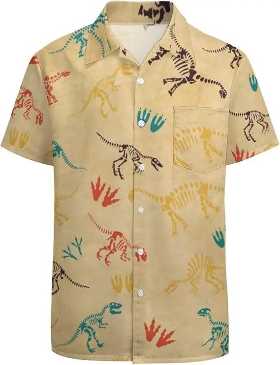 Hawaiian Shirt for Men Casual Button Down Shirt Short Sleeve Aloha Beach Shirt Party Shirt