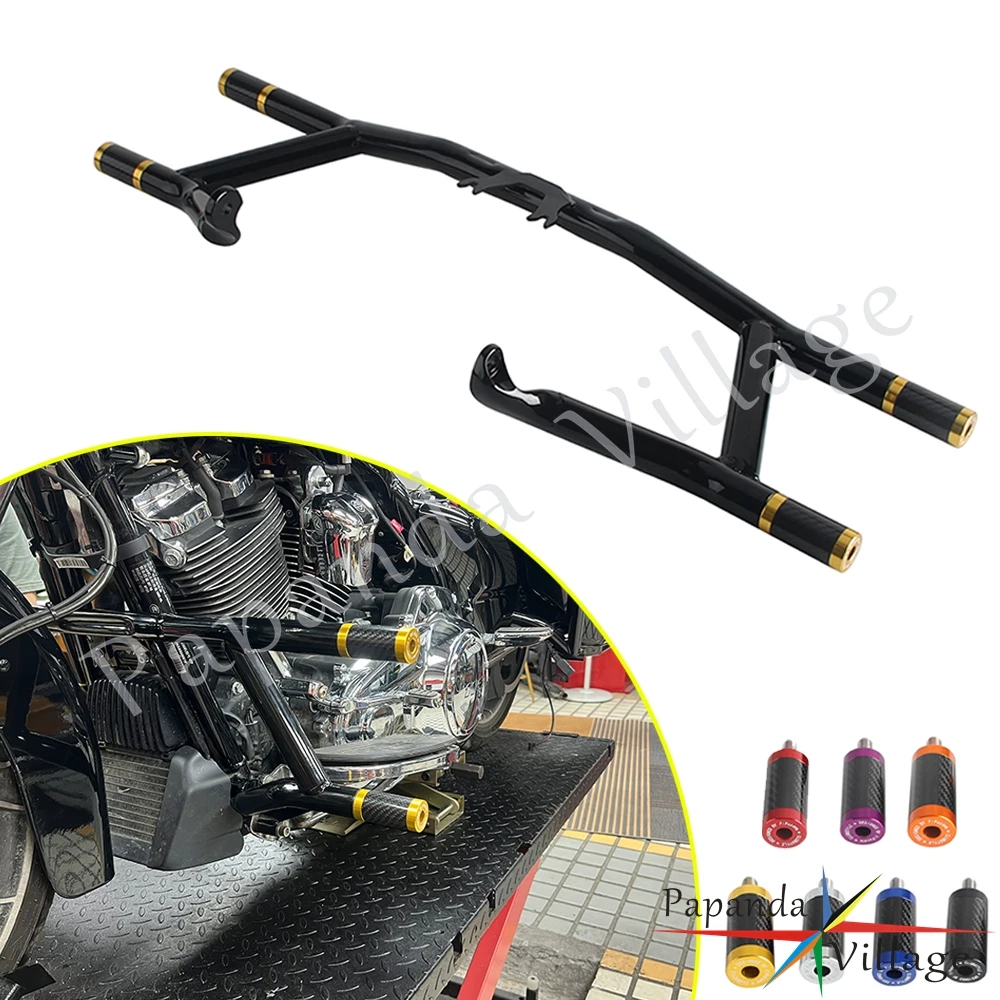 

For Harley Touring FLHFB FLHT FLHTCU FLHTP FLHX FLTRX FLTRK Motorcycle Down Crash Bars Bumper Frame Protection Side Cover Guards