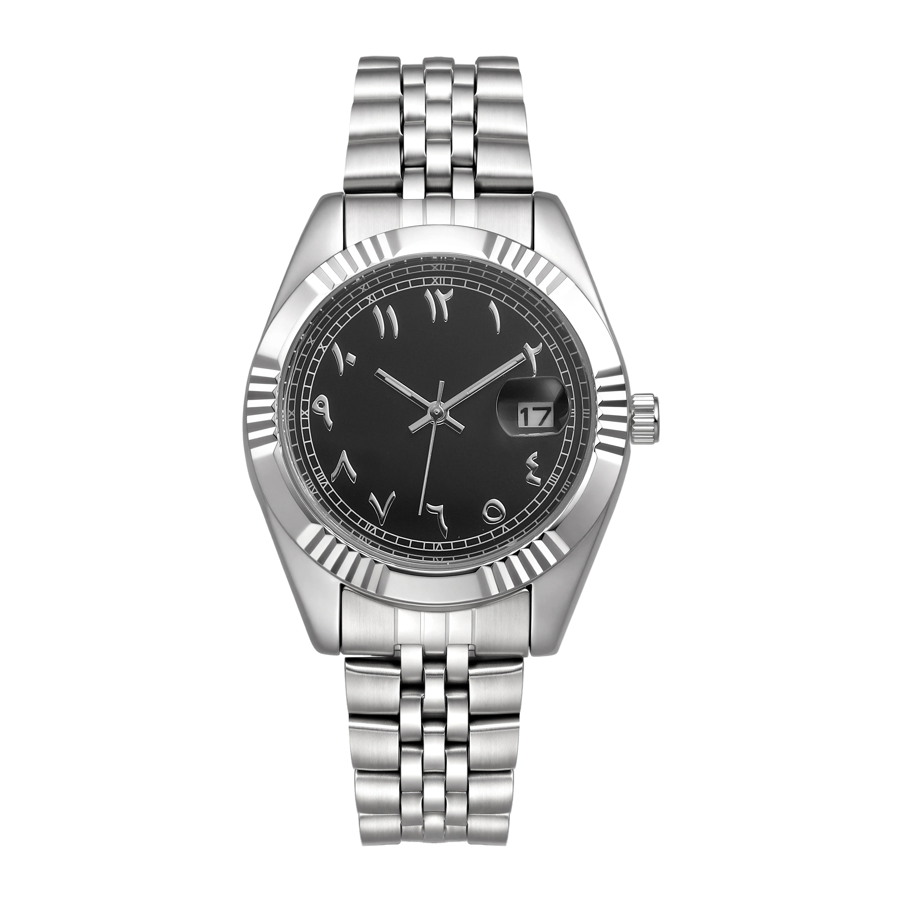 Luxury  Arabic Numbers Stainless Steel Strap Couple Quartz Watches Stock for Sale