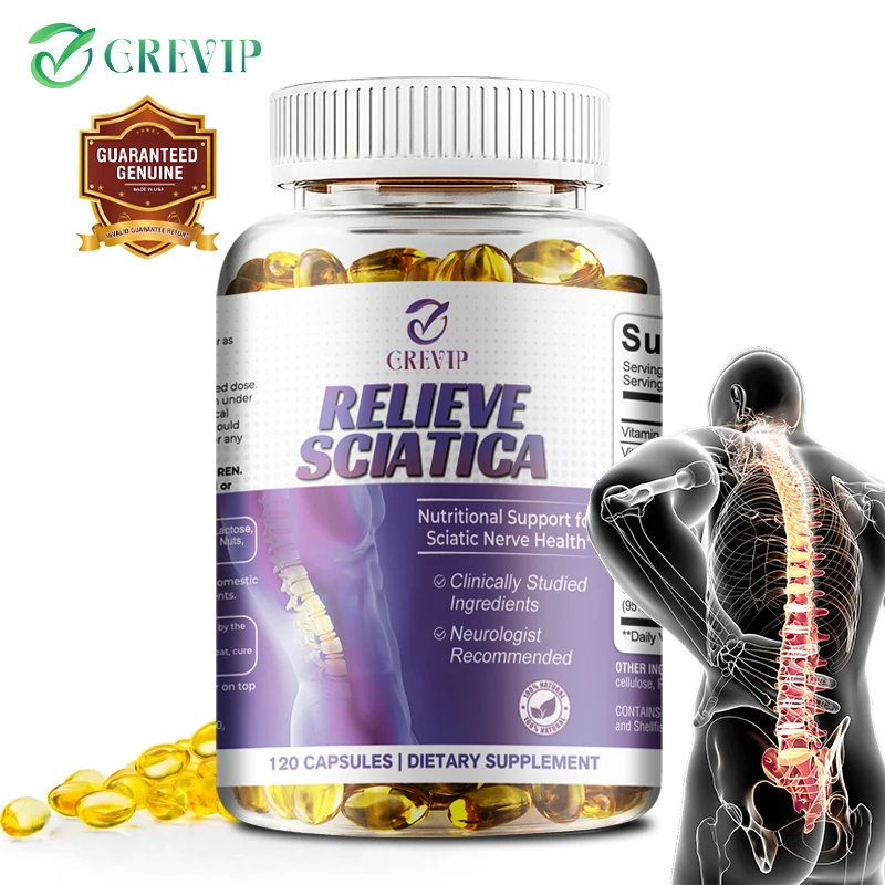 

Sciatic Nerve Relief Capsules - Alpha Lipoic Acid Vitamin - Relieve Sciatica and Support Nervous System and Joint Health