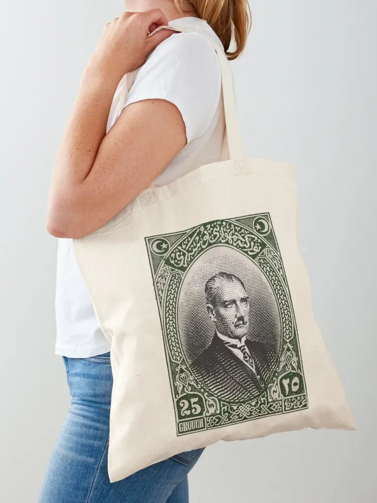 

Ataturk Stamp Tote Bag bags woman 2025 tote bag custom reusable shopping bags Woman shopper bag