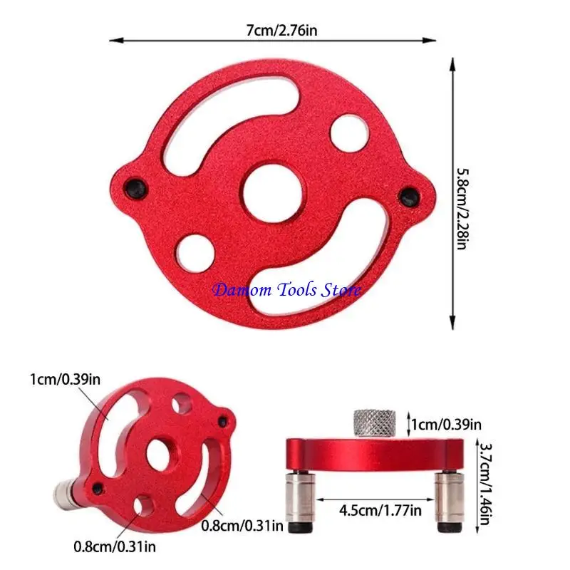 57BE High Precise Woodworking Dowel Jig for 6mm 8mm 10mm Holes with Limit Rings