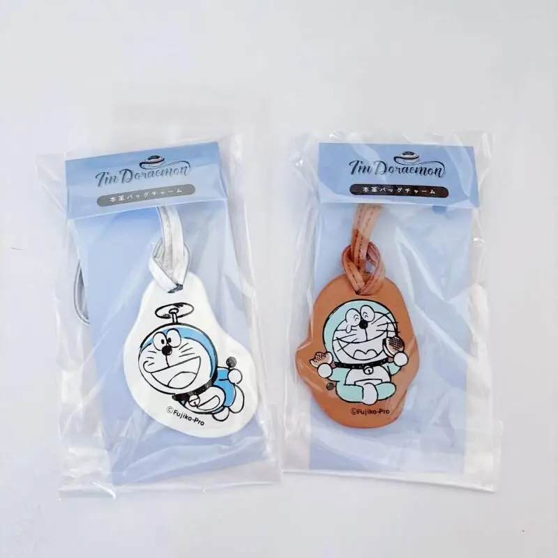 

Kawaii Doraemon Luggage Tag Cartoon Dingdang Cat Pu Leather Luggage Tag Anime Peripheral Bag Decoration Gifts for Boys and Girls