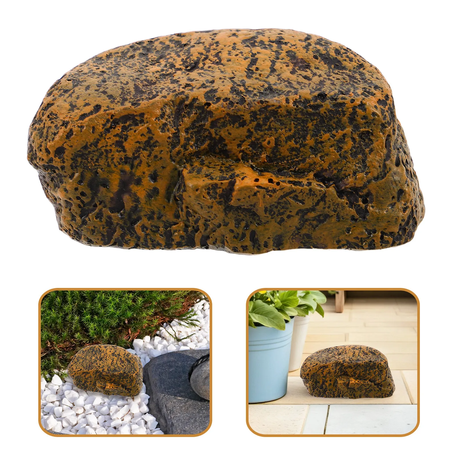 

Водонепроницаемый уличный ящик для ключей в виде реалистичной имитации камня, скрытый держатель для ключей для двора, патио, гаража, для аварийных запасных ключей, надежное хранение