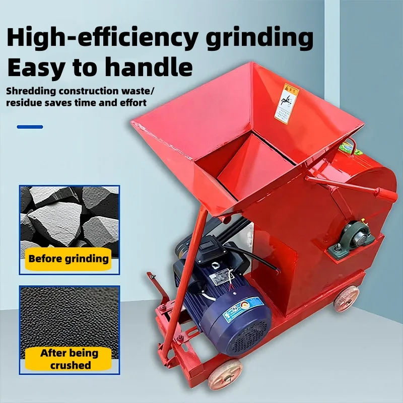 Hammer Type Crushing Machine Multi-Purpose Construction Waste Brick Concrete Rock Grinder Mobile Stone Crusher（Customized）