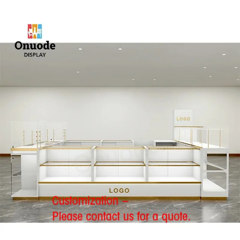 custom.Luxury Jewelry Showcase Lockable Counter | Custom Jewelry Kiosk & One-Stop Solution Retail Jewelry Display Furn
