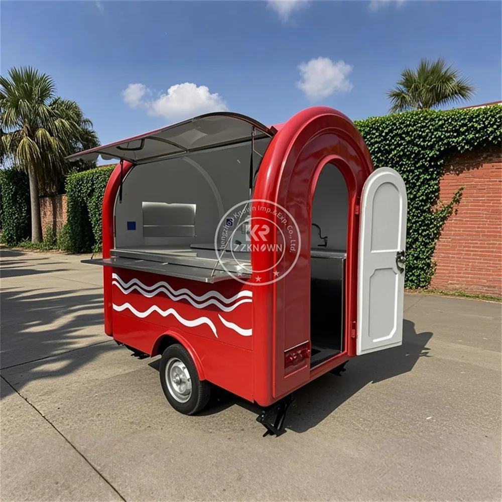 

Ce Dot Approved Food Truck Mobile Street Kitchen Customized Hamburger Bbq Beer Catering Food Trailer With Full Kitchen