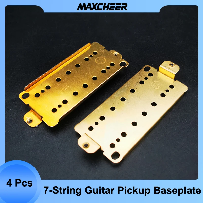 4Pcs Brass Baseplate for 7 String Dual Coil Pickup Brass Humbucker Baseplate 58/62MM Pickup Baseplate Pickup Parts