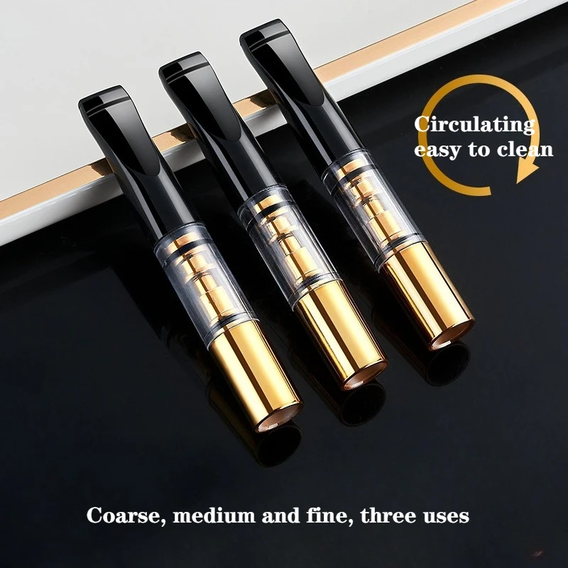 Men's Cigarette Holder Filter Circulation Type Removable Washable Coarse, Medium and Fine Universal Healthy Lung-clearing Filter