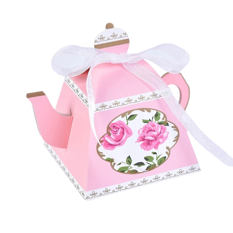 Cajas de regalo para tetera, caja de dulces para galletas, Mini bolsas de regalo de papel, decoración para boda, novia, cumpleaños, Navidad, suministros para fiestas, 10/20 piezas