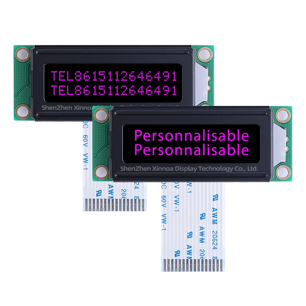 53*20Mm Multilingual Module 16*02 LCD DFSTN Black Film Yellow Letters European 1602A-20-1A Character LCD Module Display Screen