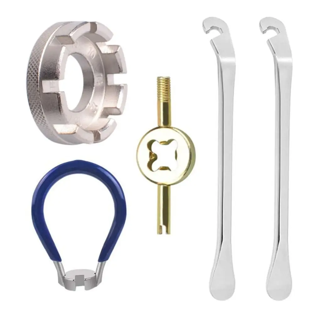 

Steel Bicycle Spoke Wrench Tools Flexible Adjustment Heavy-Duty Cycling Spoke Wrench Set Deformation Correction Ergonomic