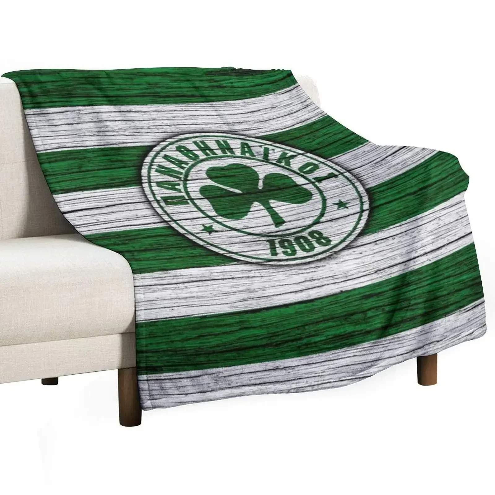 Panathinaikos Throw Blanket Thins Bed Fashionable Blankets