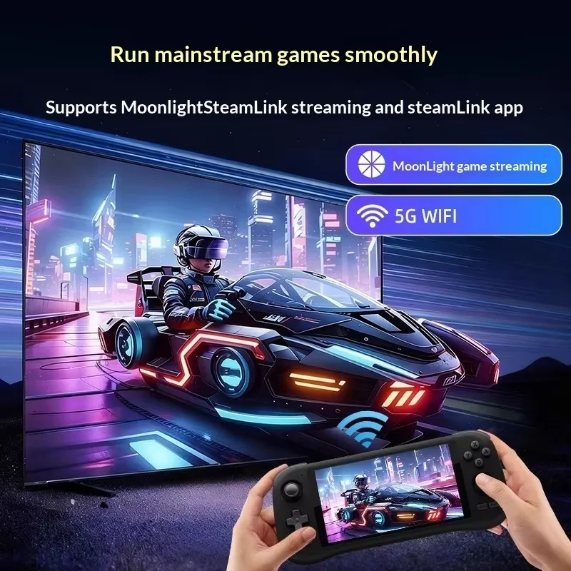 K59 Handheld Game Console Android14 Handheld Console 5.5-inch IPS HD Screen Smooth Gameplay Retro Game Player Children's Gifts