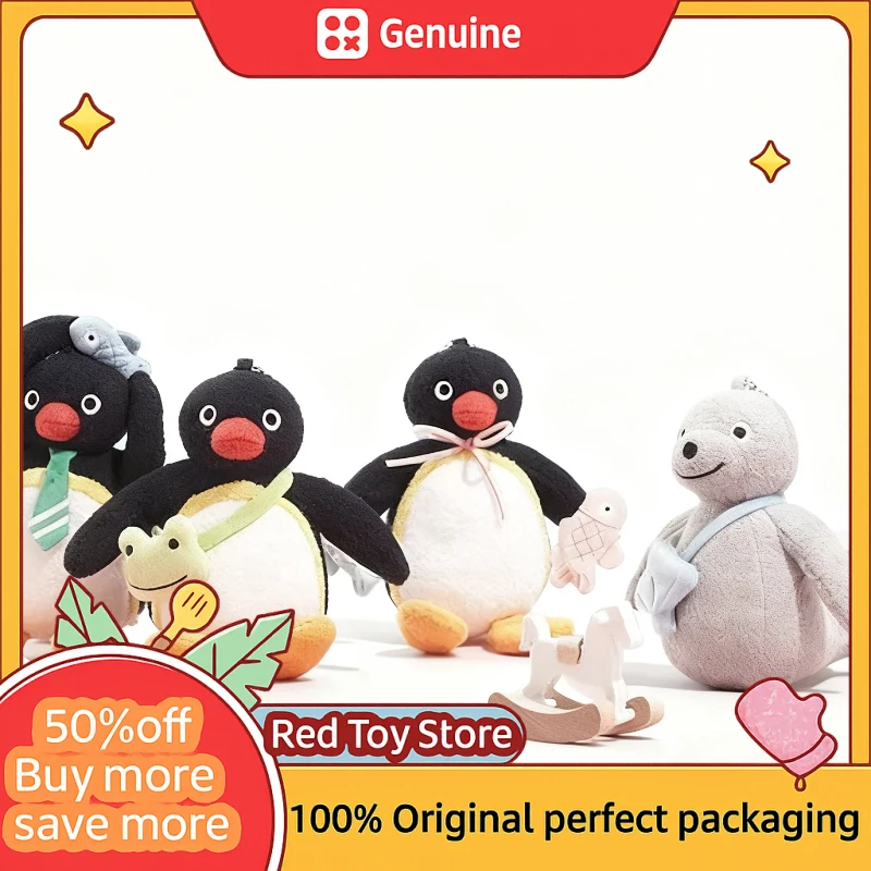 New Anime Figure Doll  Pingu Love Fish Penguin Kawaii Backpack Pendant Robby Plush Student Girl Doll Pendant Gift For Kids Toy