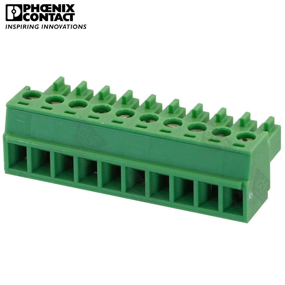 3.81mm Original Genuine Phoenix Contact Connector PCB Pluggable PLUG-IN Terminal Block 10 Pin MC 1.5 ST 3.81 1803659 8A 160V