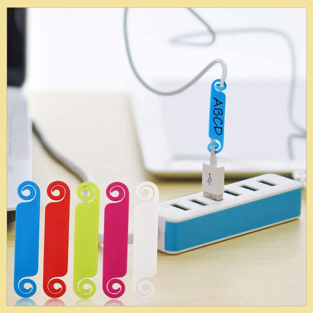 TTKK-80 pezzi Etichette per cavi Etichette per marcare fili Etichette per la gestione dei cavi multicolori Marcatura di identificazione dei cavi con clip