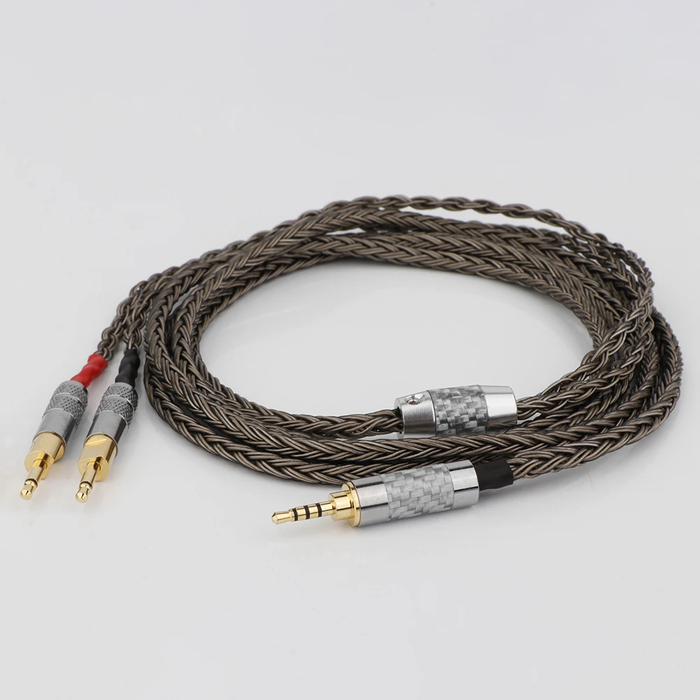 Hd700 Nw Zx300a Balanced 3.5mm Xlr 4.4 Male to Dual 2.5mm 16 Cores OCC silver plating Hifi Headphone Upgrade Cable