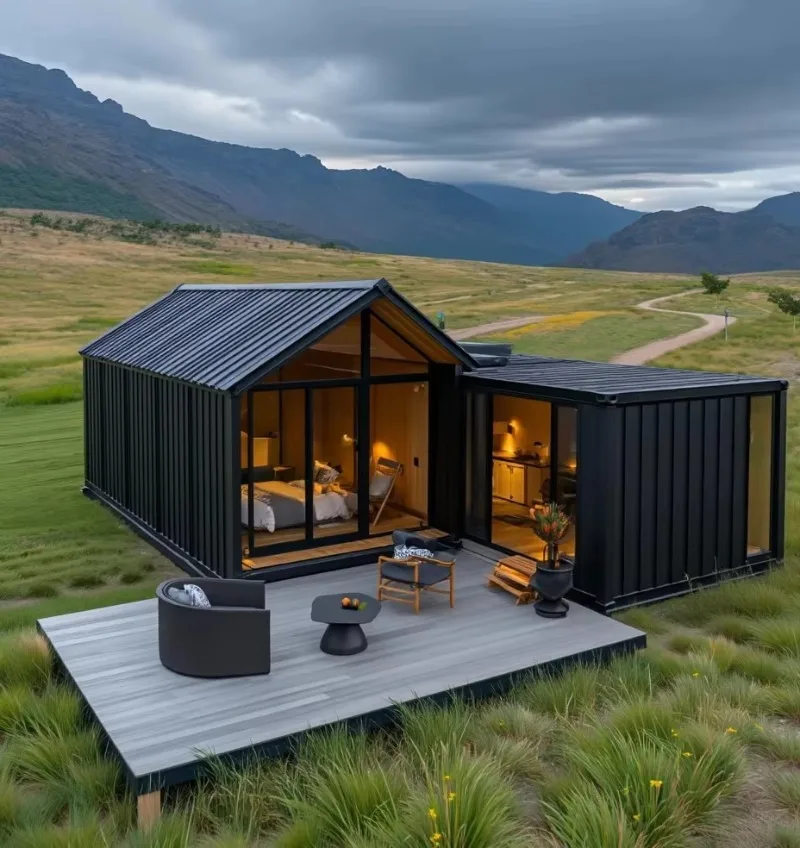 Custom Interior Foldable Expandable House Flexible Partition Layout Multi Room Design Prefab Mobile Home Suitable