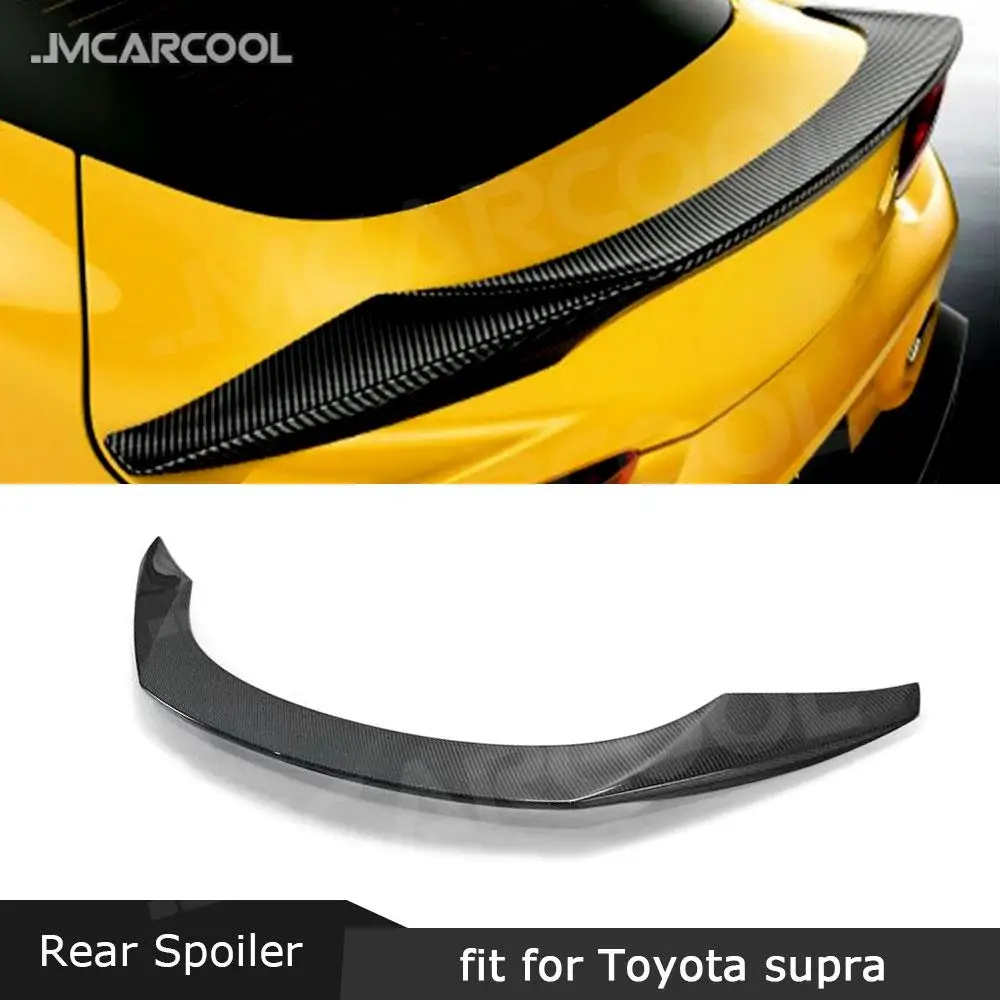 

JMCARCOOL Carbon Fiber Rear Trunk Lip Spoiler Racing Wings For Toyota Supra 2019 2020 Car Styling