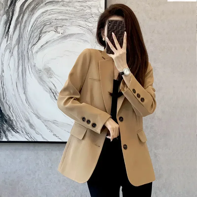 High Quality Outerwear Slim Skinny Women's Blazers Solid 2025 New Collection Youthful Woman Clothes In Female Coats and Jackets