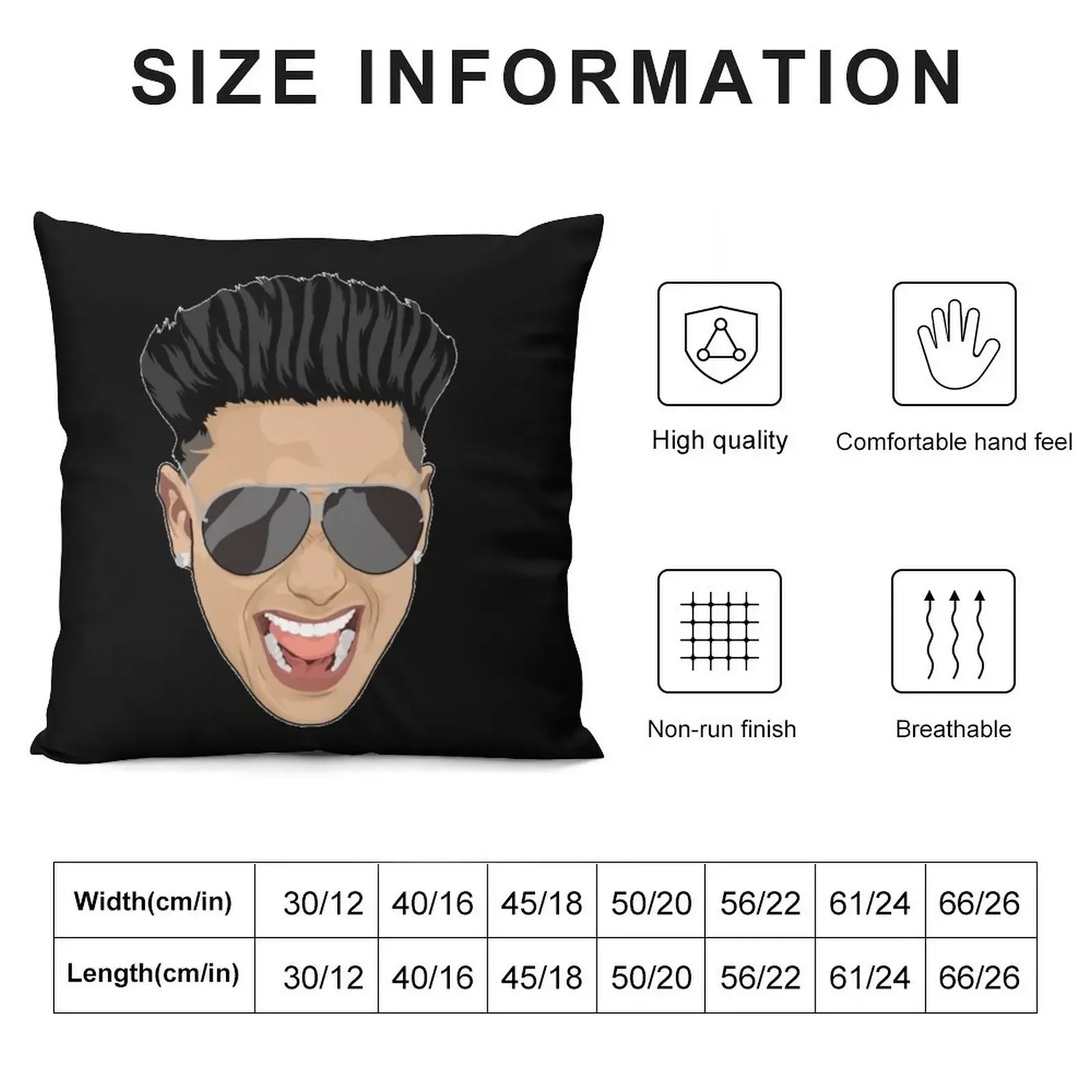 DJ Pauly D Jersey Shore face Throw Pillow Pillowcases For Pillows Sofa Cushions Pillowcase Cushion pillow