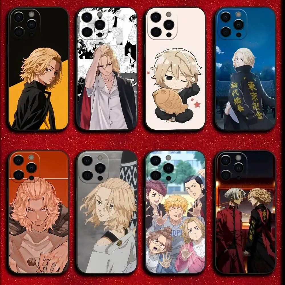 

Tokyo Sano Revengers Manjiro Phone Case For iPhone 17,16,15,14,13,12,11,Pro,Max,Plus,E,SE4,Air,Mini Black Cover