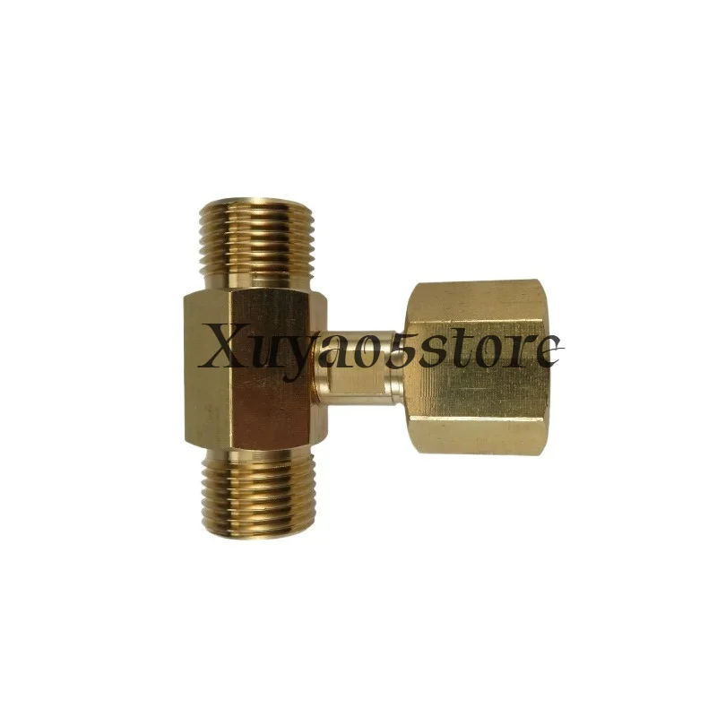 High Quality W21.8  Tank Bottle Three Way Connector High Pressure Refill Adapter for Aquarium Tank