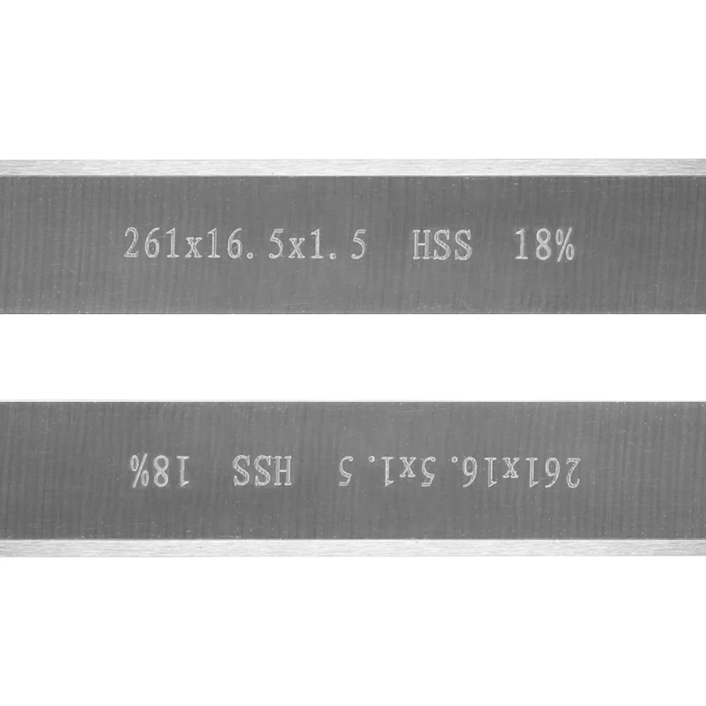 1 Pair 261mm HSS Thickness Planer Blade 261x16.5x1.5mm Wood Planner Knife Woodworking Tools for Scheppach HMS1070 & JET JPT-10B