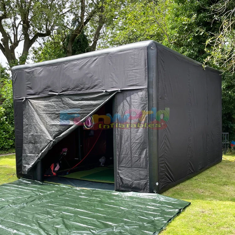 

Outdoor Commercial Party Sports Golf Shooting Training Cage Inflatable Golf Simulator Tent for Sale