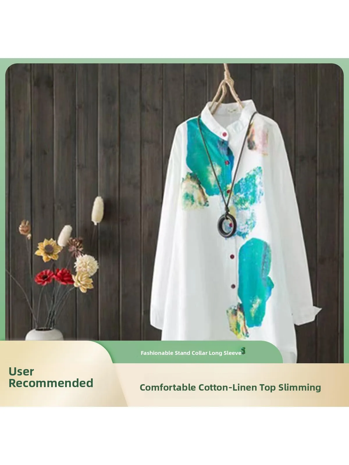 

Свободный крой из хлопка и льна, длинный све, воротник-стойка средней длины, утягивающий брендовый женский модный комбинезон с этническим принтом