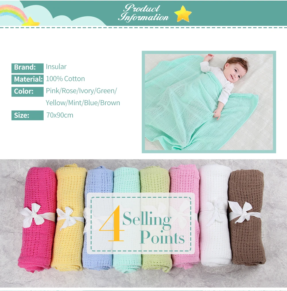INSULAR Baby Cotton Blankets N - Baby Nursery Quilts review and price