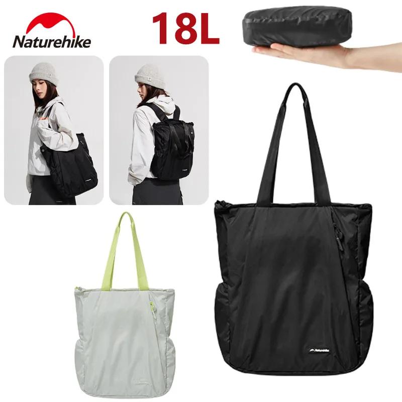 Naturehike 18L Folding Backpack Waterproof Outdoor Large Capacity Commuter Handbag 70D Nylon Ultralight Commuter Shoulder Bag