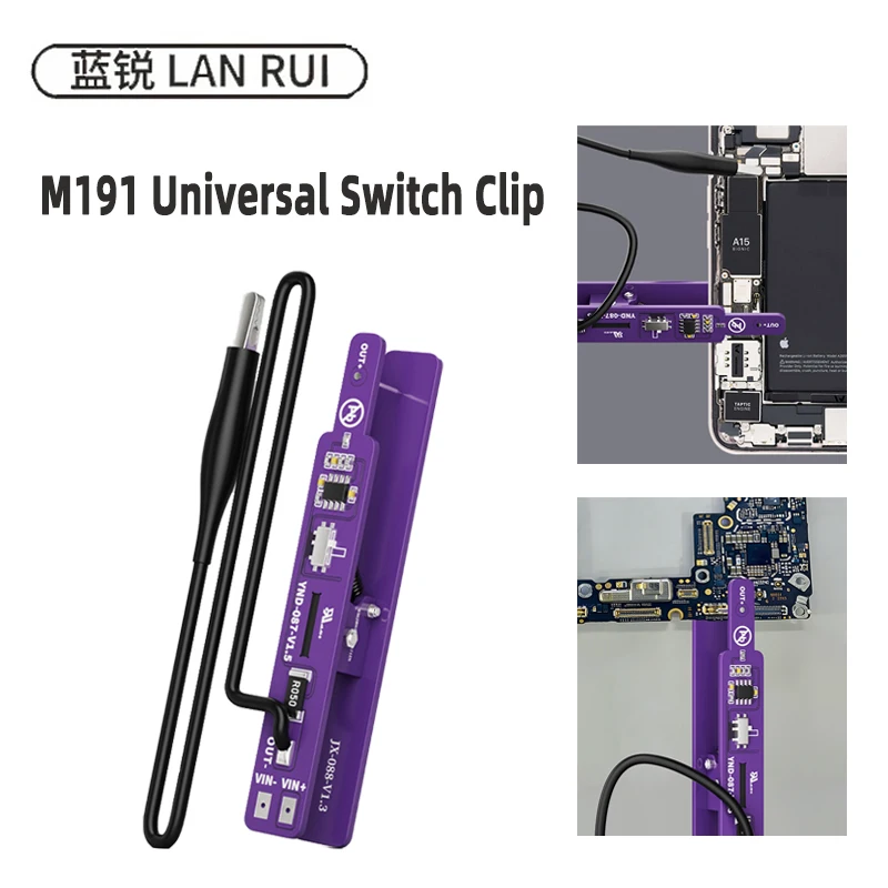

Lanrui M191 Universal Switch Clip Power On Tool Dual Mode Detection Current Tester for iPhone Android Phone Motherboard Repair