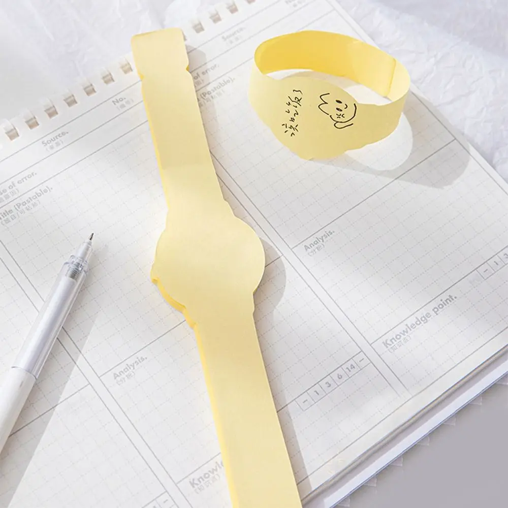 Alarm Clock Bracelet Sticky Note Pads Wrist Watch Shape To Do List Paper Sticky Reminder Tearable Adhesive Sticky Labels Student