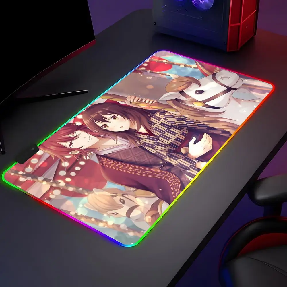 

Коврик для мыши Anime M-meiji Gekken 1874, большой игровой коврик с защитой от скольжения, утолщенный, для компьютерной клавиатуры и стола