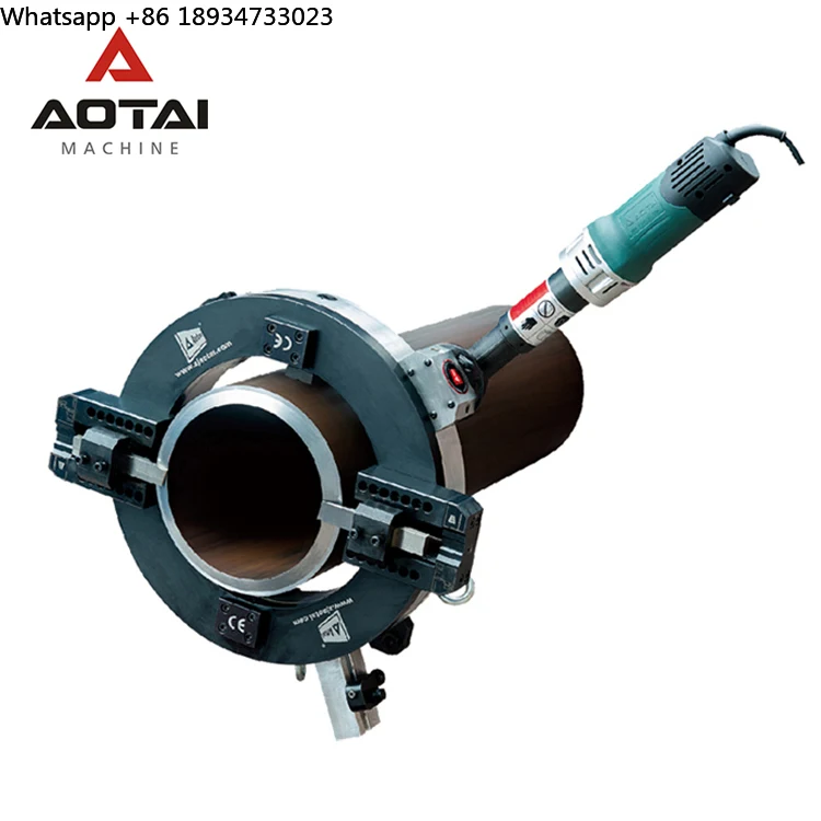 AOTAI Pneumatic Portable Split Frame Pipe Cold Cutting and Beveling Machine ISF 168