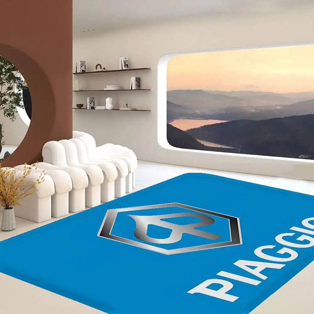 P-Piaggio Logo Floor Mat Rectangle Anti-slip Home Soft Badmat Front Door Indoor Outdoor Mat Hotel Decor Mat