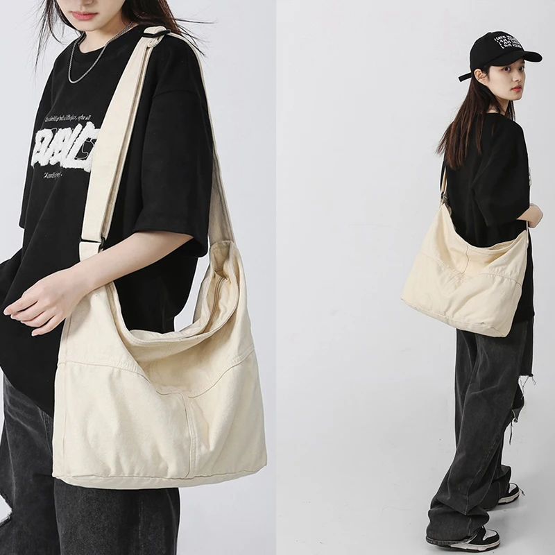 

Canvas Hobo Bag for Women Men Large Crossbody Shoulder Bag Totes Commuting Purses Shopping Handbag Shoulder Cross Bag Unisex