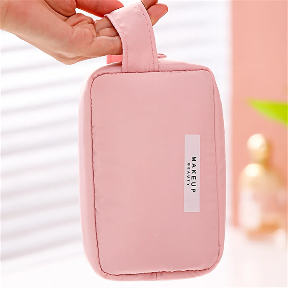 حقيبة سفر محمولة ذات سعة كبيرة، حقيبة مكياج مقاومة للماء، منظم تخزين مستحضرات التجميل، حقيبة غسيل تجميل