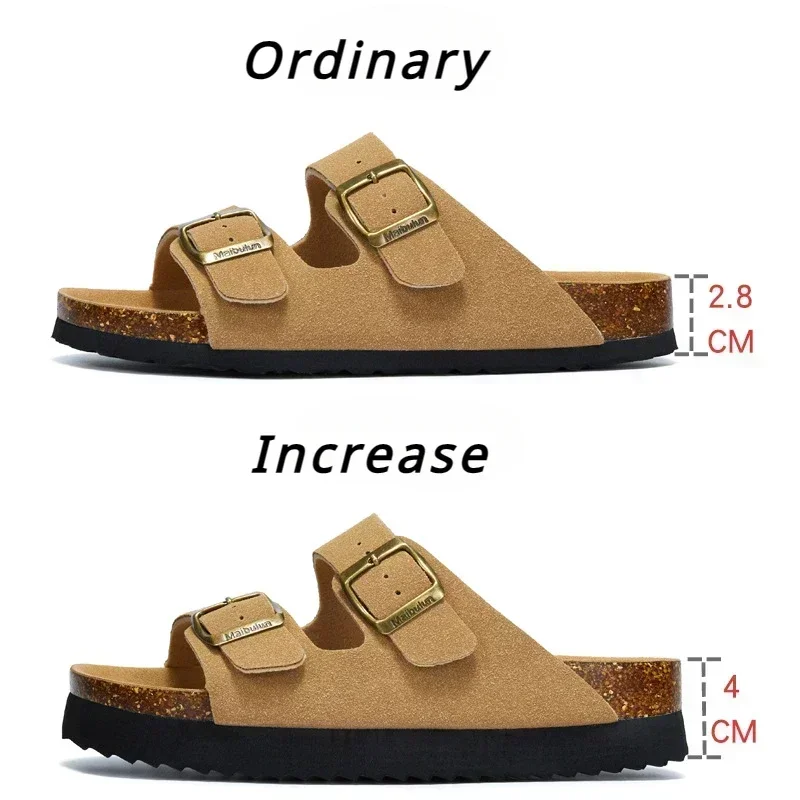 2023 New Summer Women\'s Cork Slippers Luxury Indoor Bottom Non Slip Shoes For Women Men Slippers Casual Beach Flip Flops Sandals