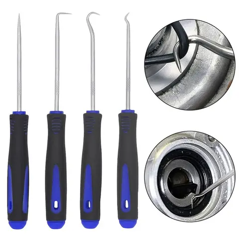 4pcs Oil Seal Hook Pull Out Hook Oil Seal Screwdriver Pull Out The Hook and Remove for Automotive Electronics Home Repair Tools