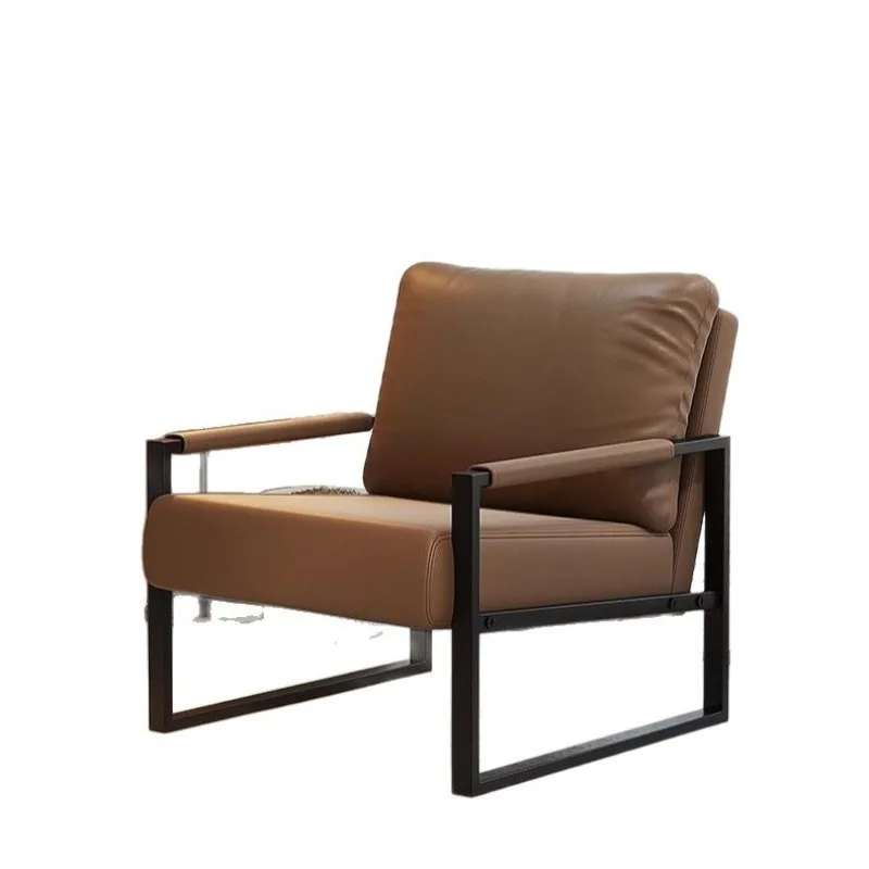 Modern Simple Single Sofa Set, Negotiation Table & Chairs, Leisure Reception Furniture for Balcony & Beauty Salon