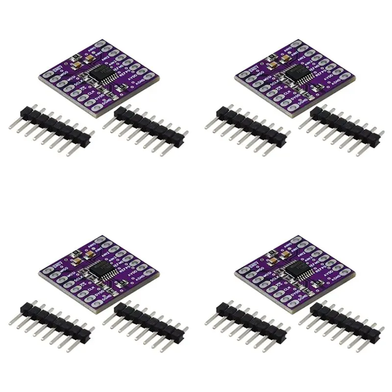 

【ДЕНЬ БЛАГОДАРЕНЬГО ПОКУПЧЕНИЯ】4X ADS1220 ADC 24-битный модуль преобразователя I2C с низким энергопотреблением, 24-битный аналого-цифровой преобразователь