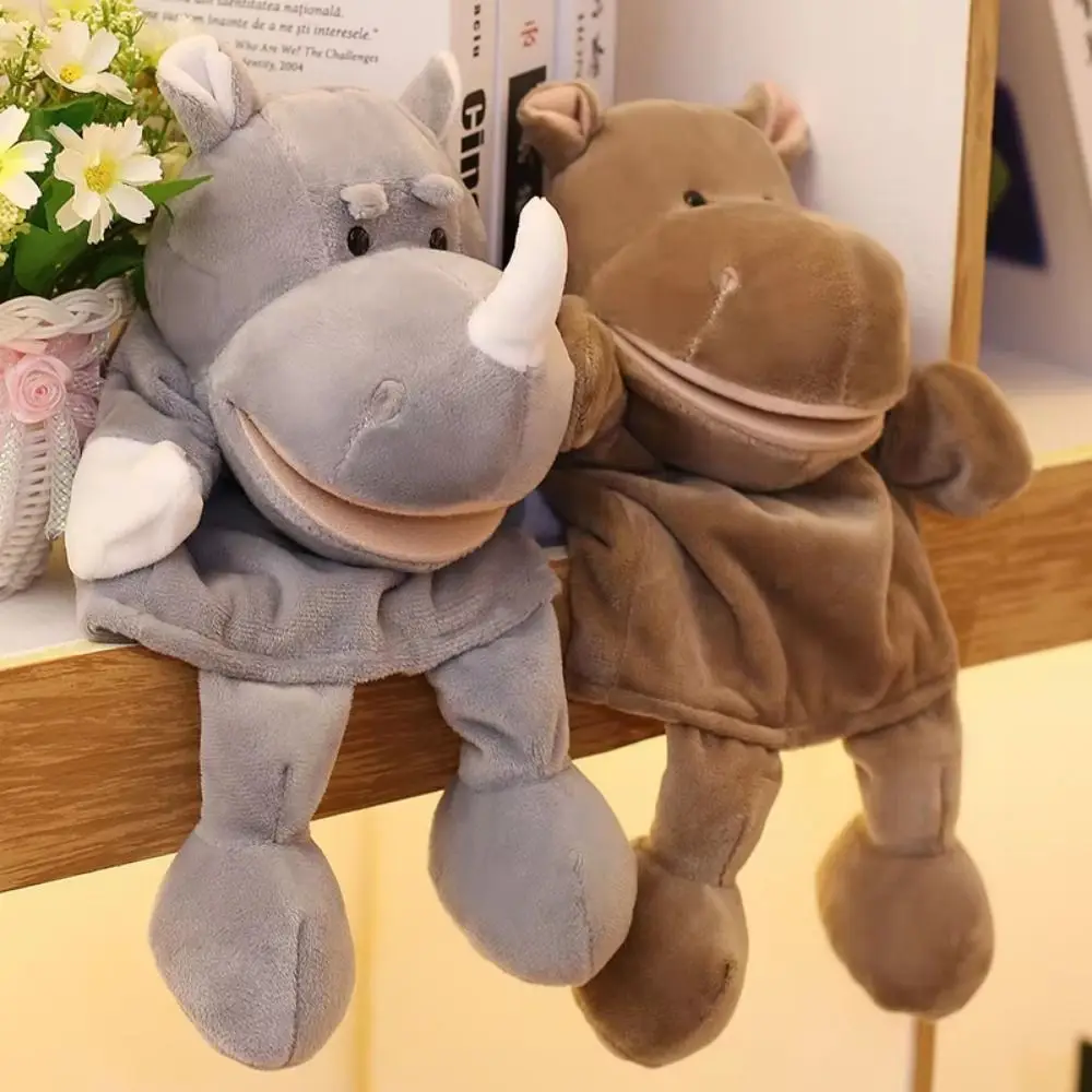 정글 동물 동물 손 인형 조기 교육 달래기 장난감 봉제 손 인형 사자 코끼리 돼지 대화 형 소품