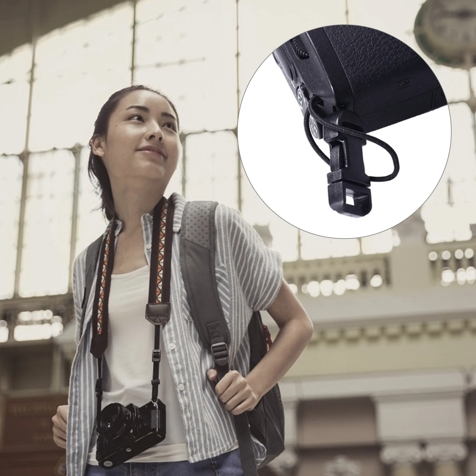 

20 pcs Camera Adapter For Camera Neck Strap Loop Adapter Neck Strap Quick Release Connector Clip Mini QD System Hunting